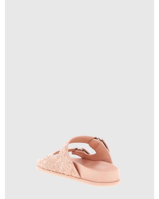 Jimmy Choo Pink Fayence Tweed Sandals With Embroidered Sequins