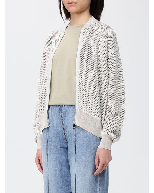 Fabiana Filippi Gray Cotton Blend Cardigan