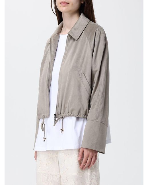 Liu Jo Gray Suede Shirt Jacket