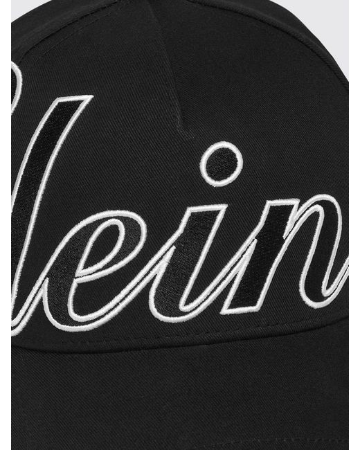 Philipp Plein Black Cotton Baseball Cap With Logo for men