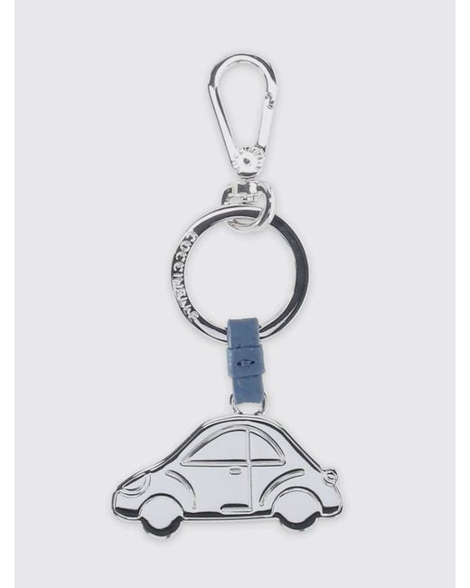 Coccinelle White Car Keychain