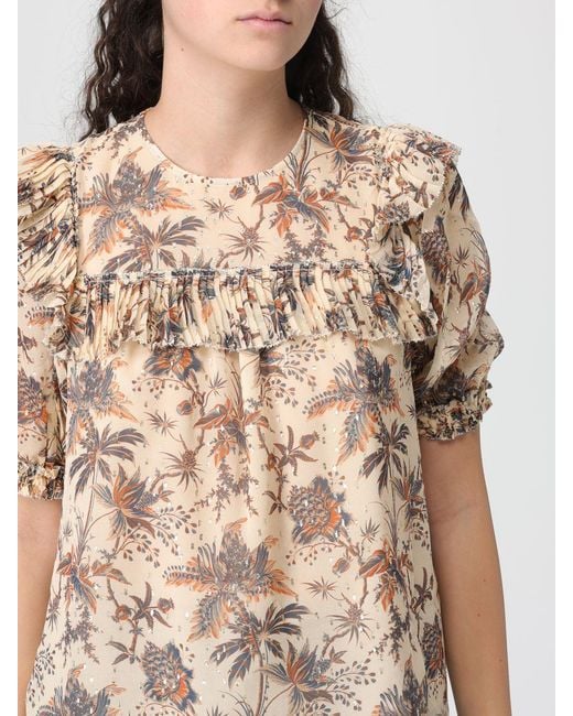 Ulla Johnson Blue Jodie Printed Cotton Top