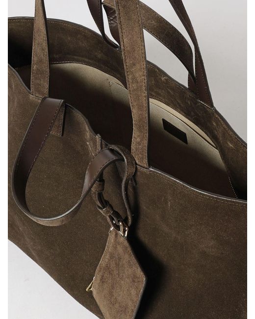 A.P.C. Brown Le Drummer Large Suede Bag
