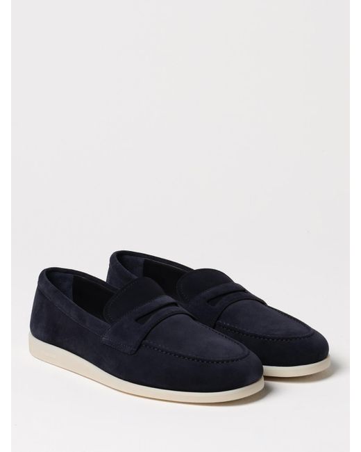 Church's Blue Saddle Suede Loafers for men