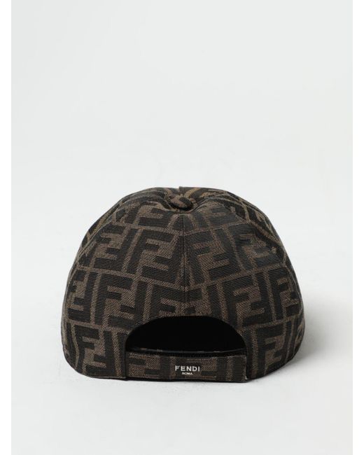 Fendi Fabric Hat With Ff Jacquard Monogram in Brown for Men | Lyst