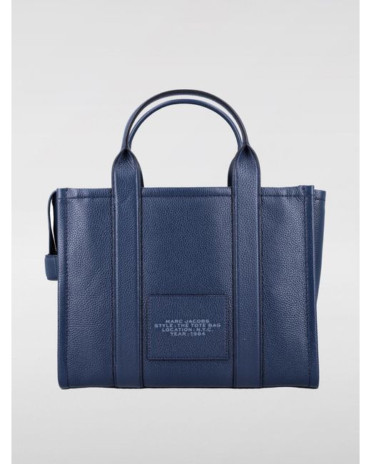 Marc Jacobs Blue The Tote Bag Medium Grained Leather Bag