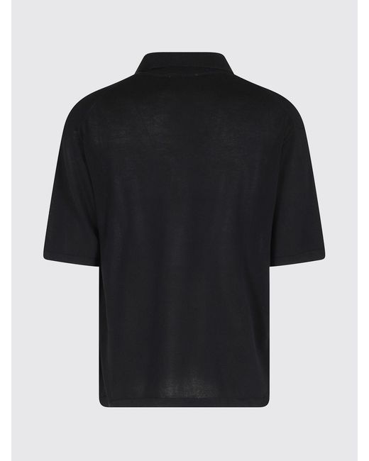 Roberto Collina Black Cotton Polo Shirt for men