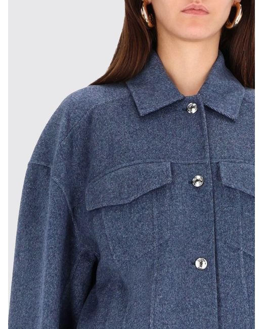 Sportmax Blue Max Mara Cantore Belted Wool-Felt Jacket