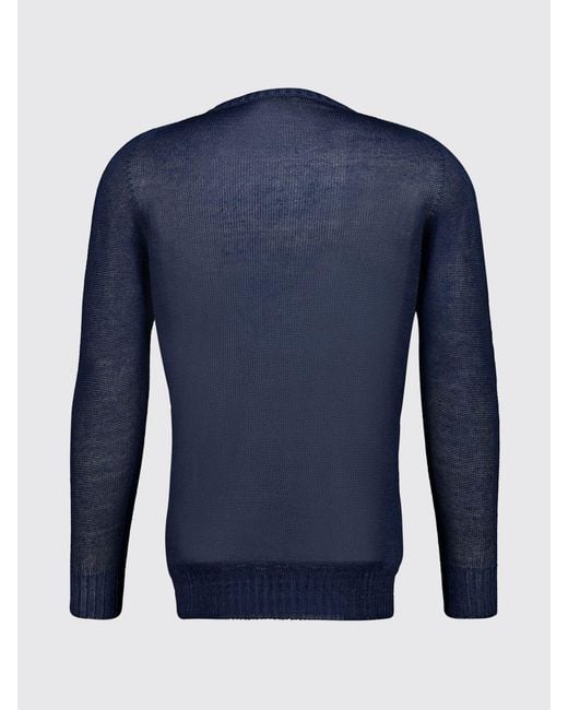 120% Lino Blue Sweater for men