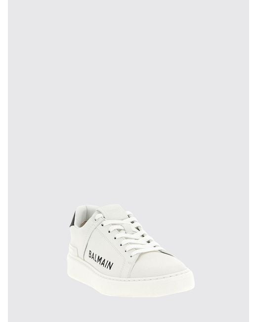 Balmain Natural B-Court Leather Sneakers for men