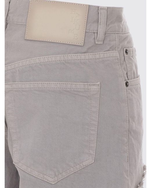 Haikure Gray Distressed Denim Palazzo Jeans