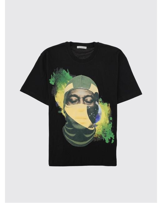 Ih Nom Uh Nit Black Cotton Crewneck T-Shirt With Graphic Print And Slogan for men