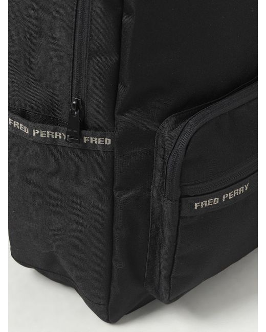 Fred Perry Black Backpack for men