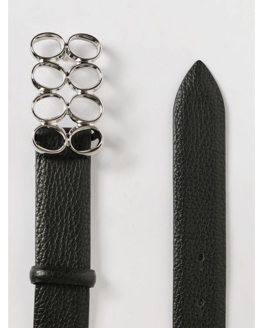 Orciani White Grained Leather Belt