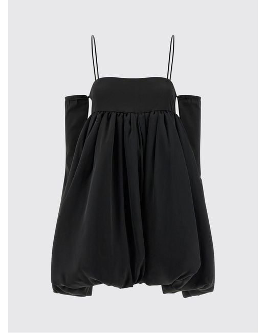 ROTATE BIRGER CHRISTENSEN Black Balloon Polyester Dress