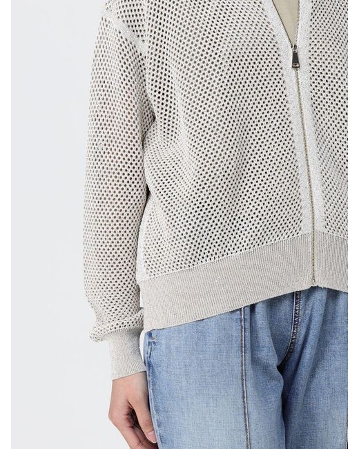 Fabiana Filippi Gray Cotton Blend Cardigan