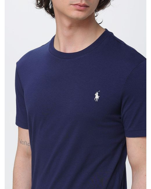 Polo Ralph Lauren Blue Pony Logo Cotton T-Shirt for men