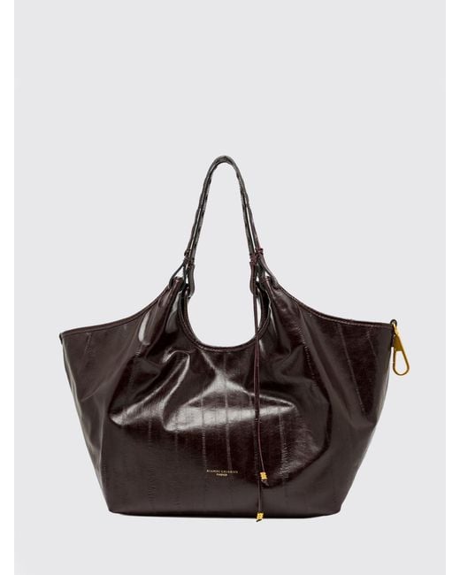 Gianni Chiarini Black Dua Cowhide Leather Shoulder Bag With Double Handle