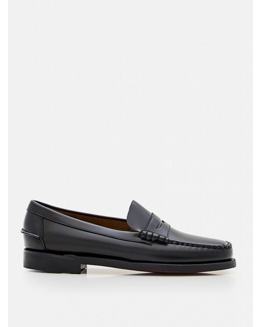Sebago Black Classic Dan Leather Loafers for men