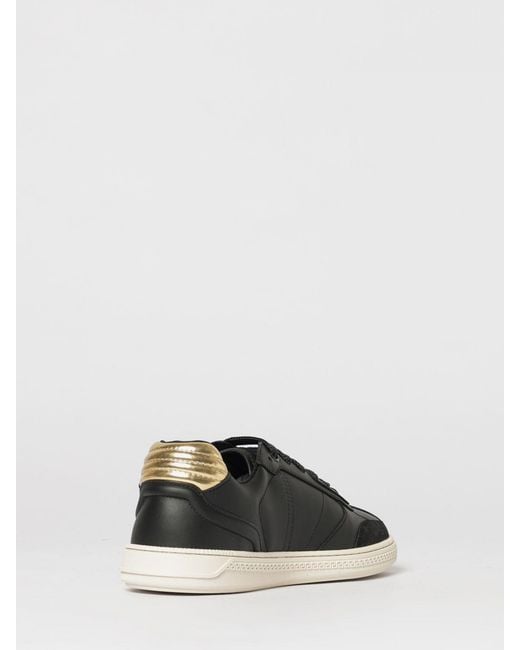 Versace Black Greca New Court Leather Sneakers for men