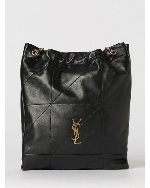 Saint Laurent Black Jamie Pochon Quilted Nappa Bag