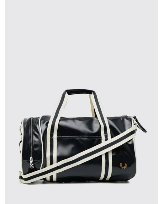 Fred Perry Blue Recycled Polyester Duffle Bag for men