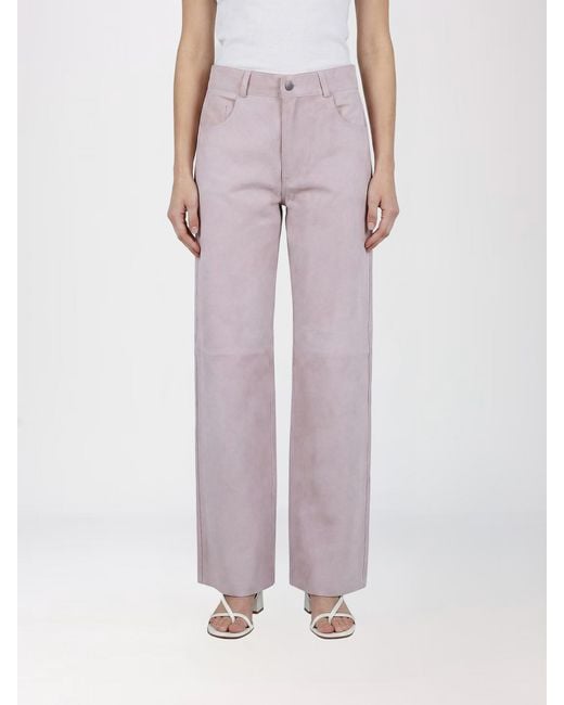 Haikure Pink Winona Leather Trousers
