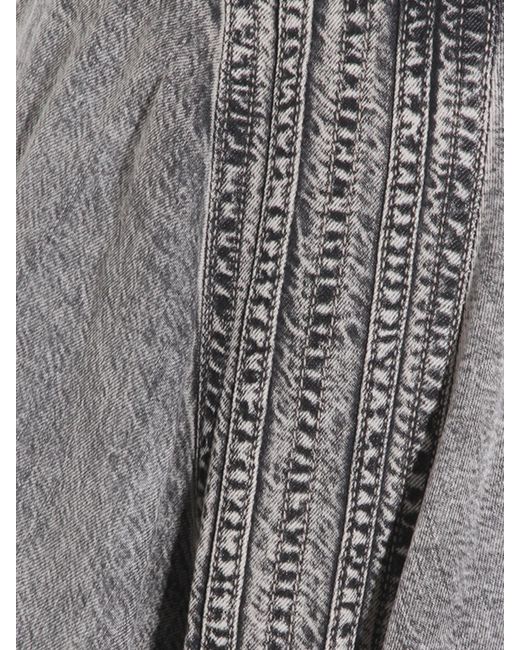 DIESEL Gray De-Annie-S2 Flared Cotton Blend Skirt