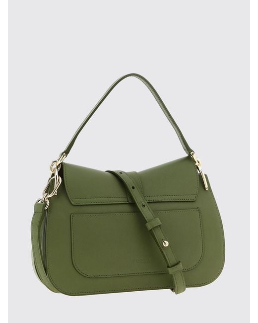 Furla Green Flow Medium Handbag