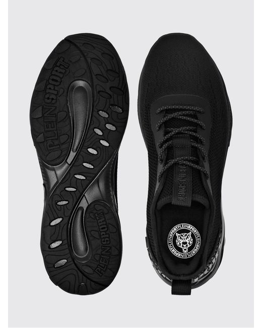 Philipp Plein Black Crochet Knit Sneakers for men