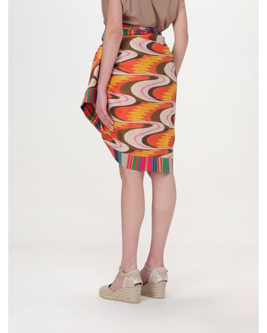 Maliparmi Orange Wrap-skirt