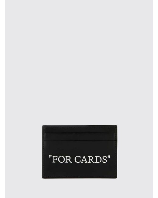Off-White c/o Virgil Abloh White Quote Leather Credit Card Holder for men