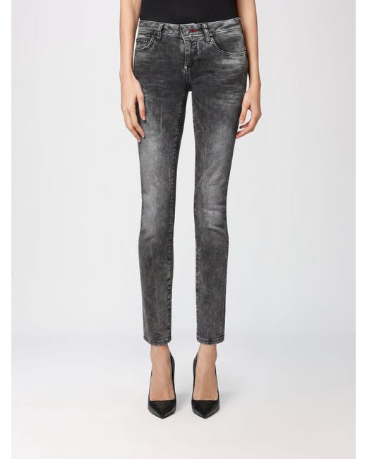 Philipp Plein Black Mid-Rise Skinny Stretch Denim Jeans