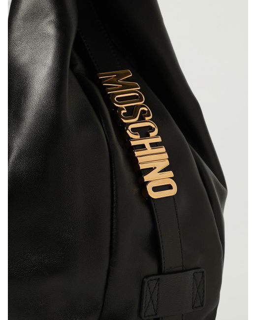 Moschino Couture Black Handle Me Leather Bag