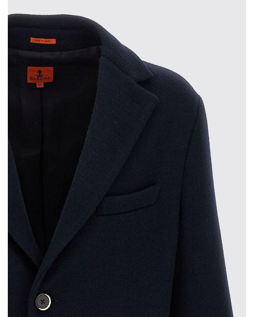 Barena Blue Trench Coat for men