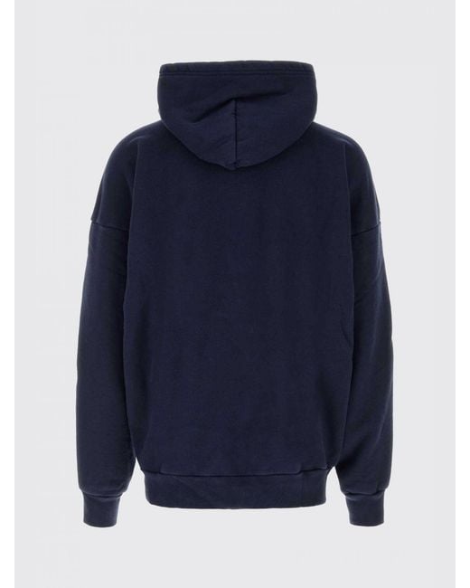 Willy Chavarria Blue Hoodie With Logo for men