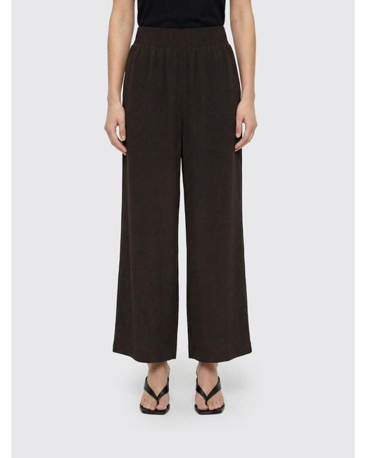 Joseph Black Satin Wide Leg Trousers