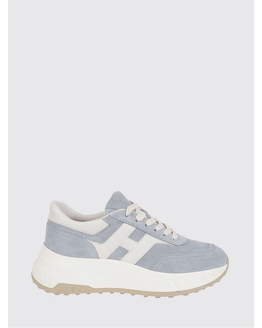 Hogan White Hi-Fi H669 Suede Sneakers