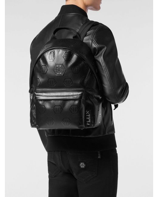 Philipp Plein Black Backpack for men