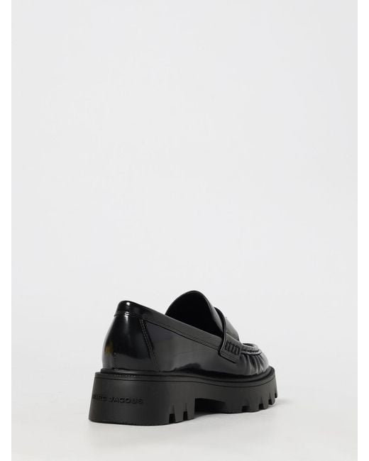 Marc Jacobs White Brushed Leather Loafers