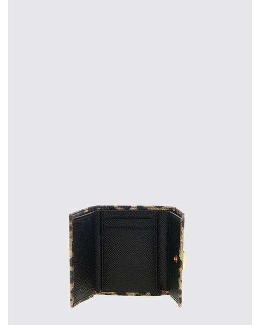 Dolce & Gabbana Metallic Dolce &Amp Gabbana Animal Print Leather Wallet