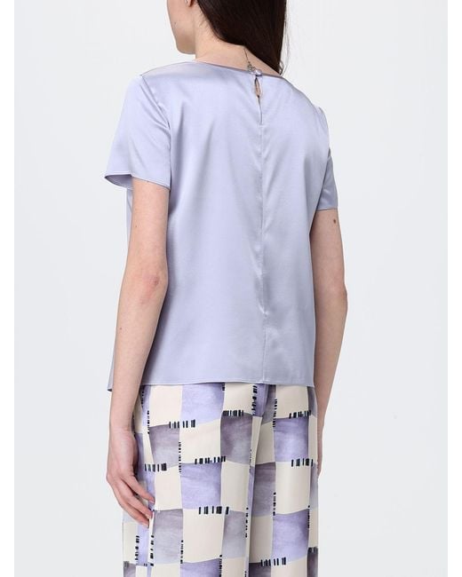 Emporio Armani Blue Silk Blouse