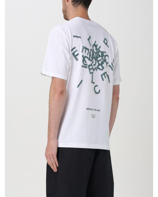 T-shirt con logo posteriore di Filling Pieces in White da Uomo