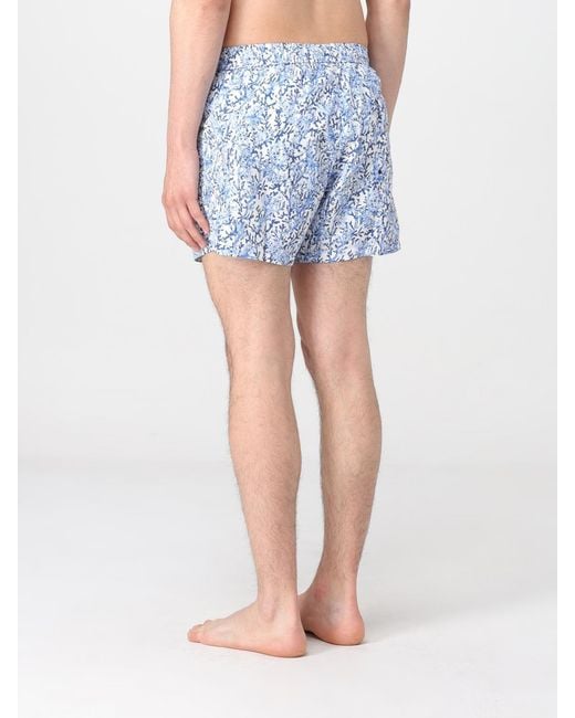 Kampos Blue Patterned Nylon Swimsuit for men