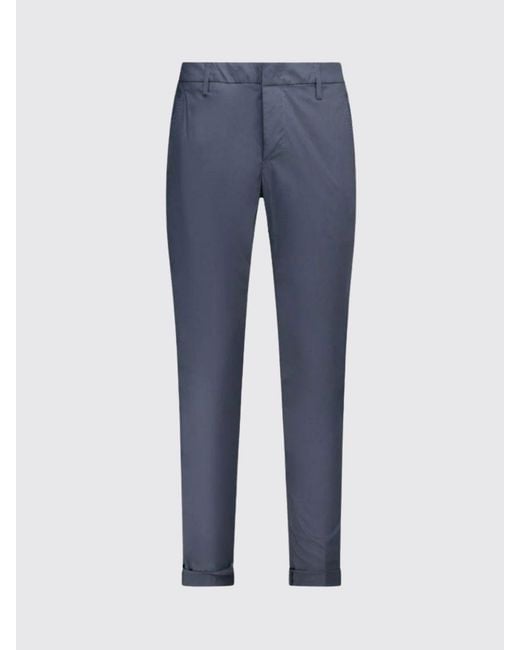 Dondup Blue Cotton Blend Chino Trousers for men