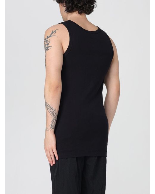 Canotta Con Slogan di Ann Demeulemeester in Black da Uomo