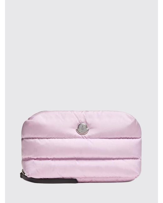 Moncler Pink Caradoc Quilted Nylon Beauty Case