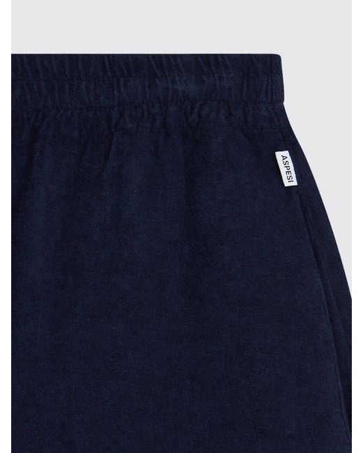 Aspesi Blue Cotton Sport Shorts for men