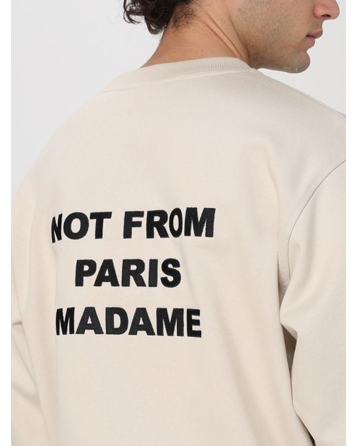 Drole de Monsieur Natural Drole De Monsieur Basic Cotton Sweatshirt With Logo for men
