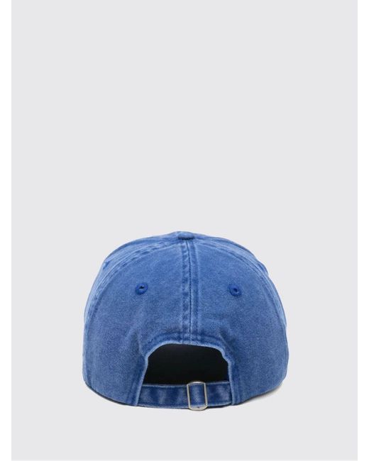 Carne Bollente Blue Cotton Baseball Cap for men